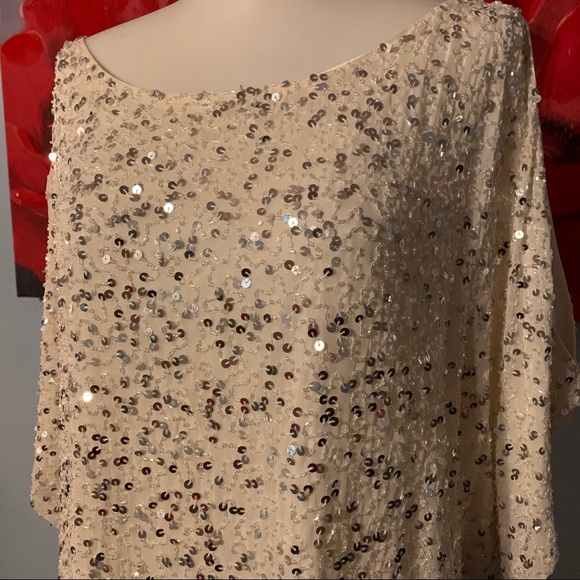 Aidan Mattox size 4 silk sequins dress - Picture 2 of 8